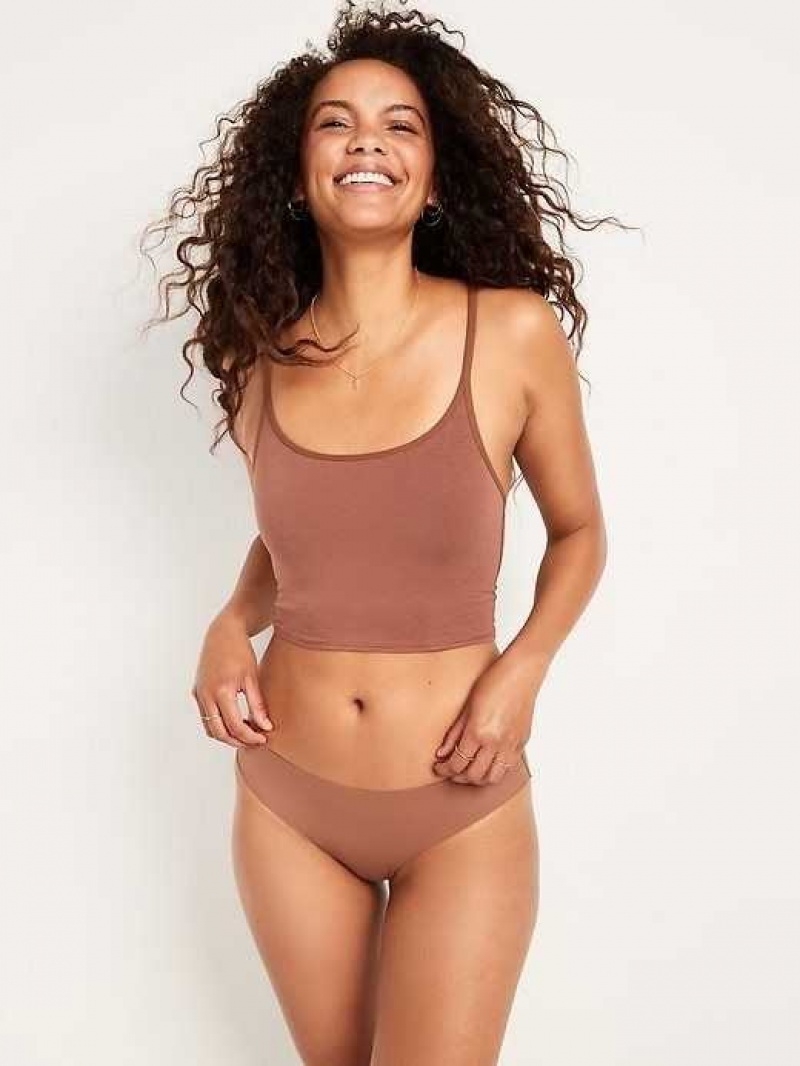 Old Navy Soft-Knit No-Show Hipster Underwear Beige | TND192837