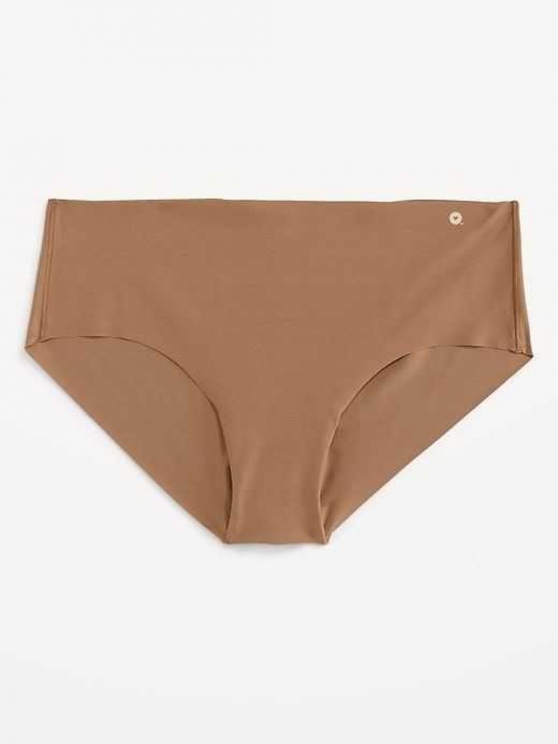 Old Navy Soft-Knit No-Show Hipster Underwear Cocoa Fawn | TAM682034