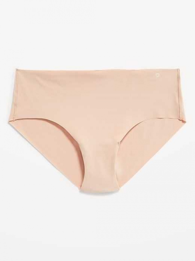 Old Navy Soft-Knit No-Show Hipster Underwear Frappe | POU891607