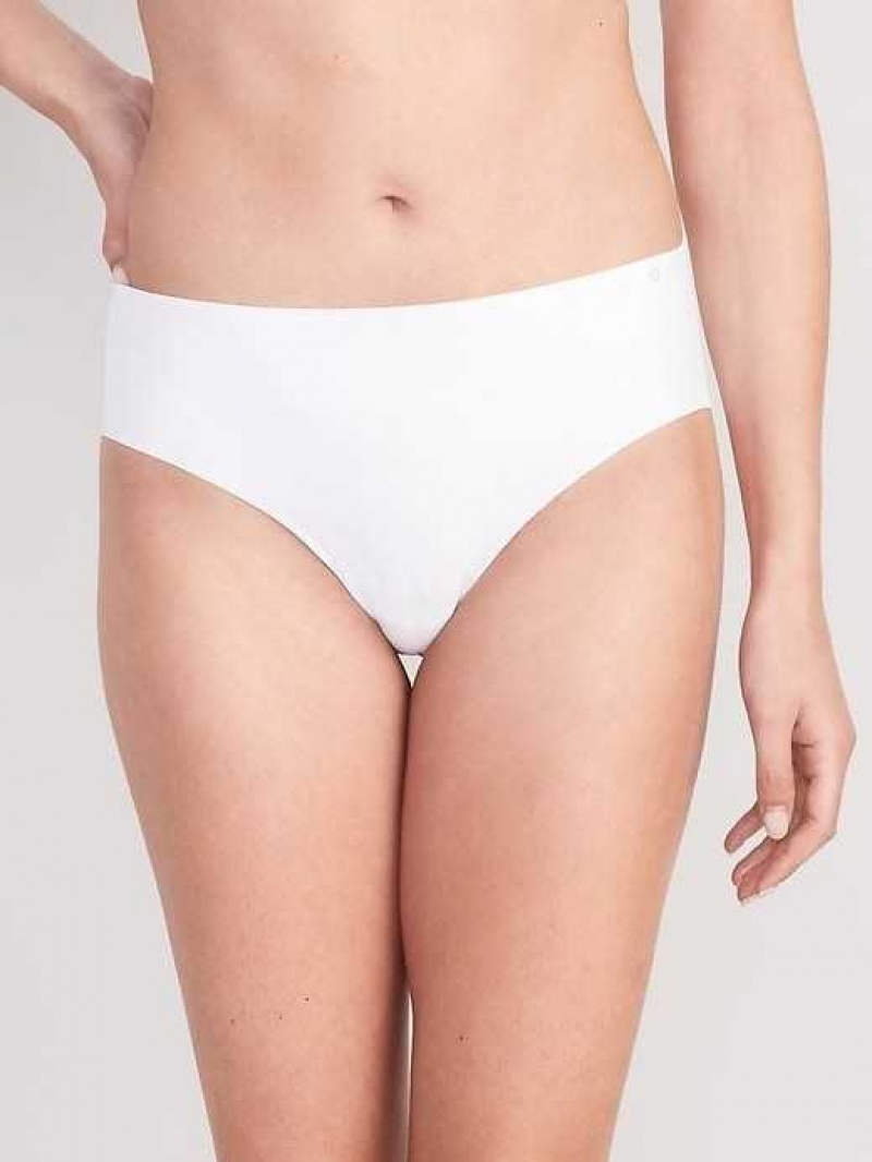 Old Navy Soft-Knit No-Show Hipster Underwear White | OUP036752