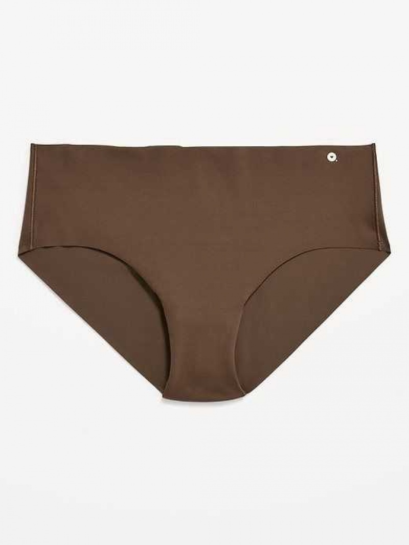 Old Navy Soft-Knit No-Show Hipster Underwear Dark Walnut | JTQ634825