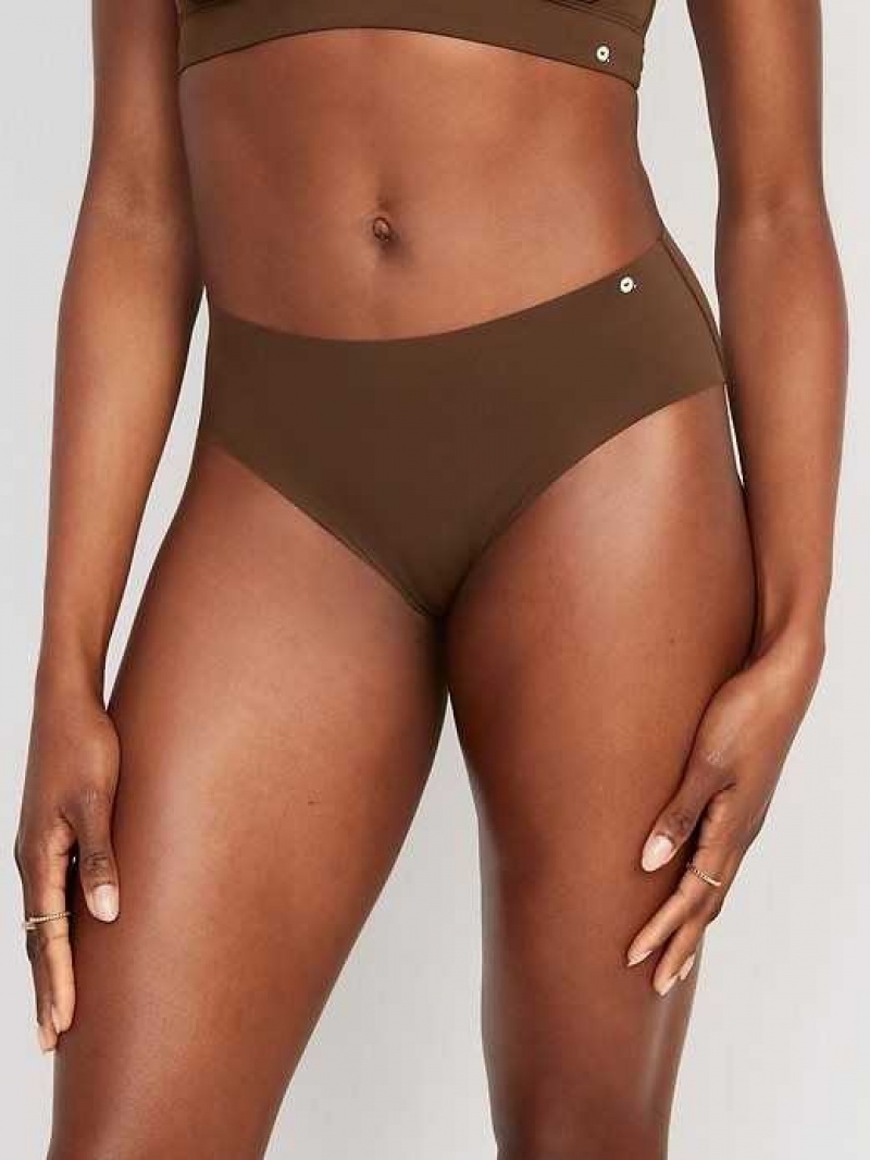 Old Navy Soft-Knit No-Show Hipster Underwear Dark Walnut | JTQ634825