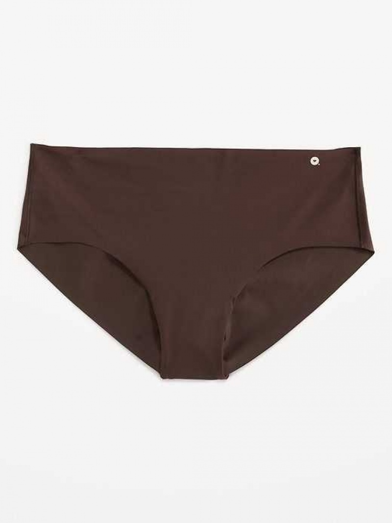 Old Navy Soft-Knit No-Show Hipster Underwear French Roast | BFO608491