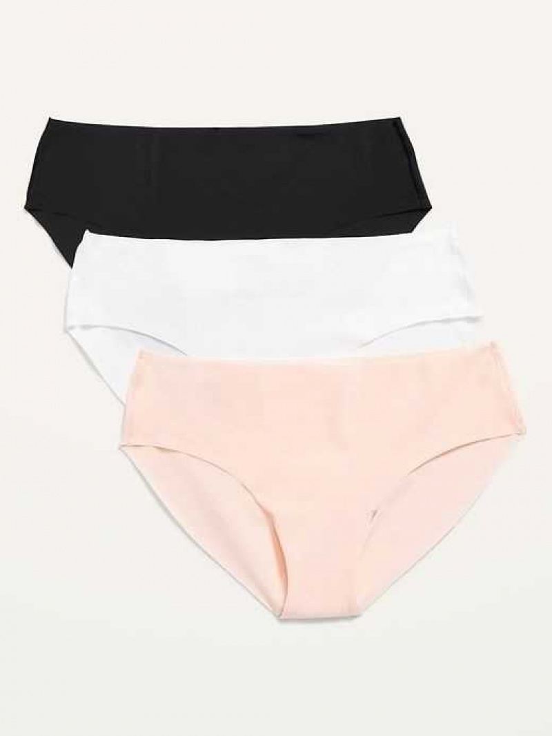 Old Navy Soft-Knit No-Show Hipster Underwear Pink / Black | AYU293486