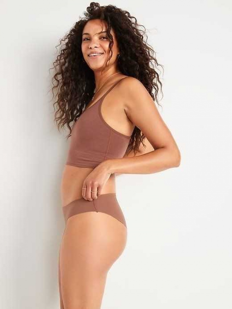 Old Navy Soft-Knit No-Show Hipster Underwear Dark Walnut | WYS812603