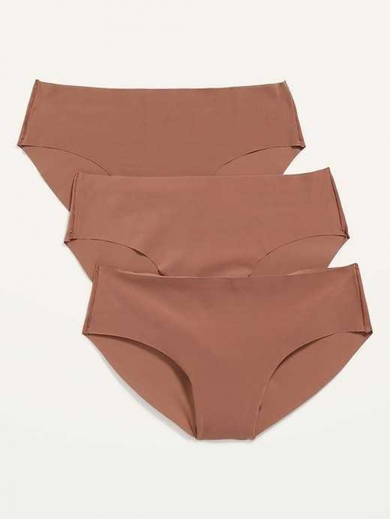 Old Navy Soft-Knit No-Show Hipster Underwear Dark Walnut | WYS812603