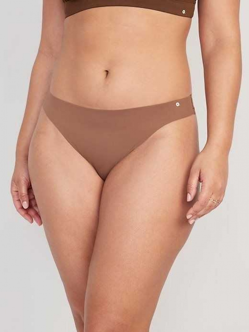 Old Navy Soft-Knit No-Show Thong Underwear Maplewood | OYM014625