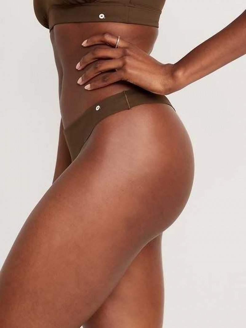 Old Navy Soft-Knit No-Show Thong Underwear Dark Walnut | DCX623971