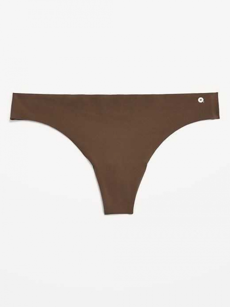 Old Navy Soft-Knit No-Show Thong Underwear Dark Walnut | DCX623971