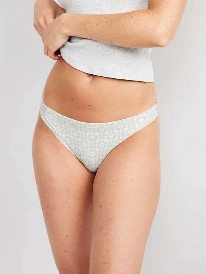 Old Navy Soft-Knit No-Show Thong Underwear Spanish Tile | APC268350