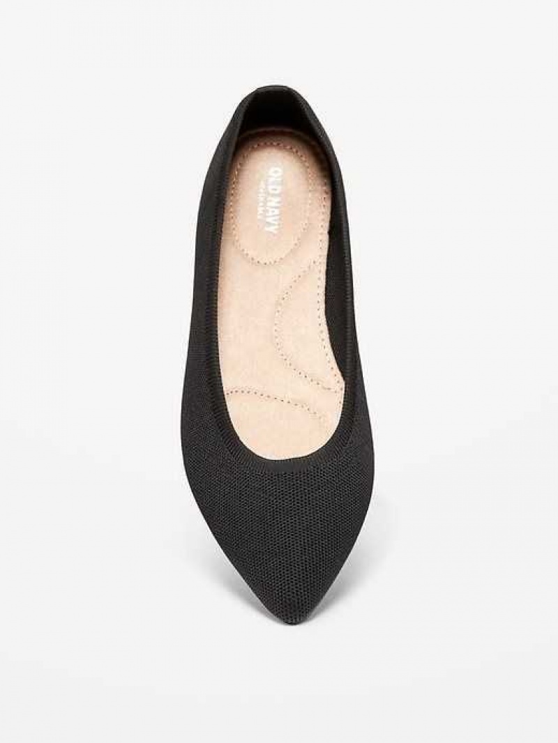 Old Navy Soft-Knit Pointed-Toe Ballet Flats Blackjack | ZLB102936