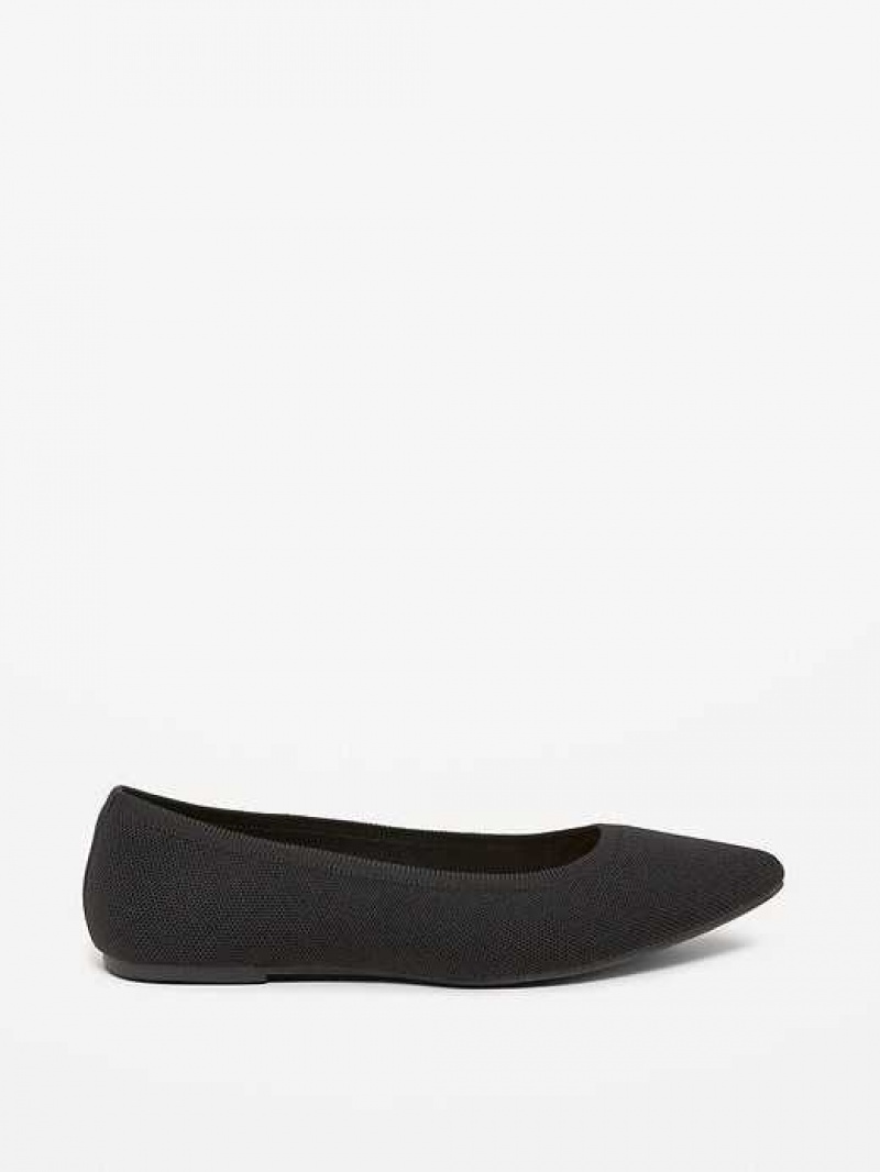 Old Navy Soft-Knit Pointed-Toe Ballet Flats Blackjack | ZLB102936