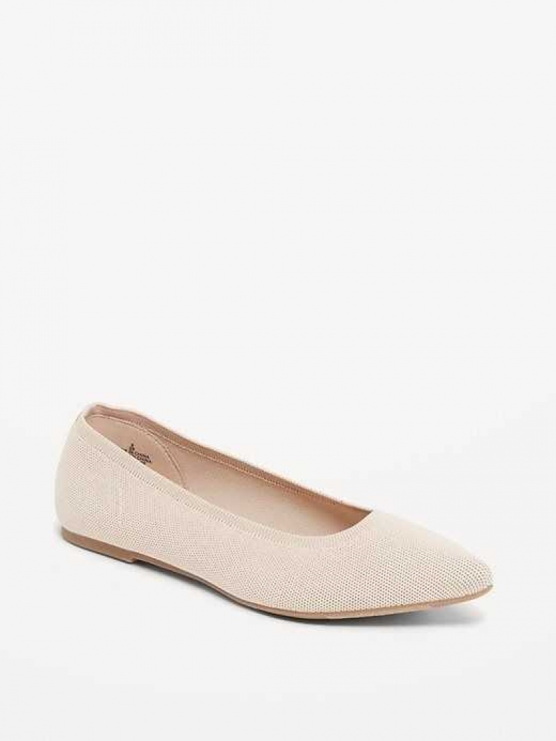 Old Navy Soft-Knit Pointed-Toe Ballet Flats Bare Necessity | LJY635208