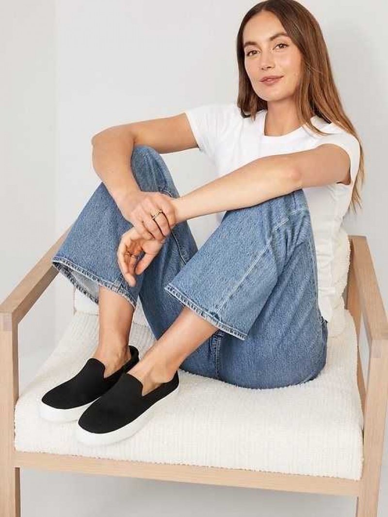 Old Navy Soft-Knit Slip-On Sneakers Black | WZA975281