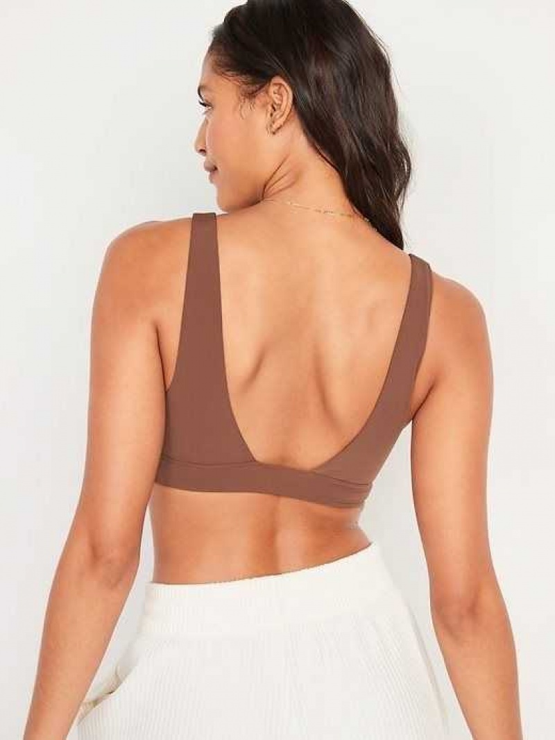 Old Navy Soft-Knit V-Neck Bralette Top Maplewood | ZXA461530