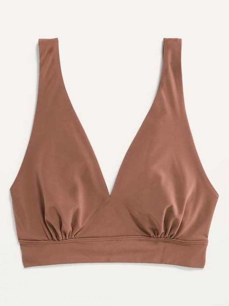 Old Navy Soft-Knit V-Neck Bralette Top Maplewood | ZXA461530