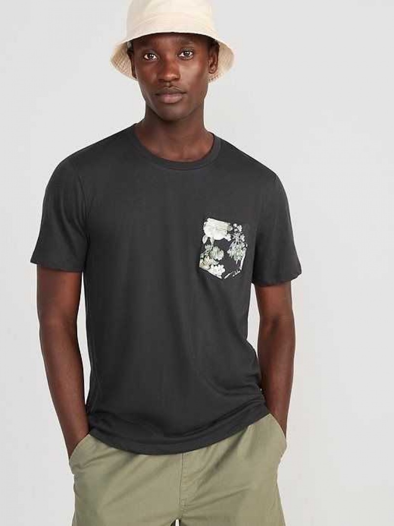 Old Navy Soft-Washed Crew-Neck Graphic-Pocket T-Shirt Panther | ETJ547298