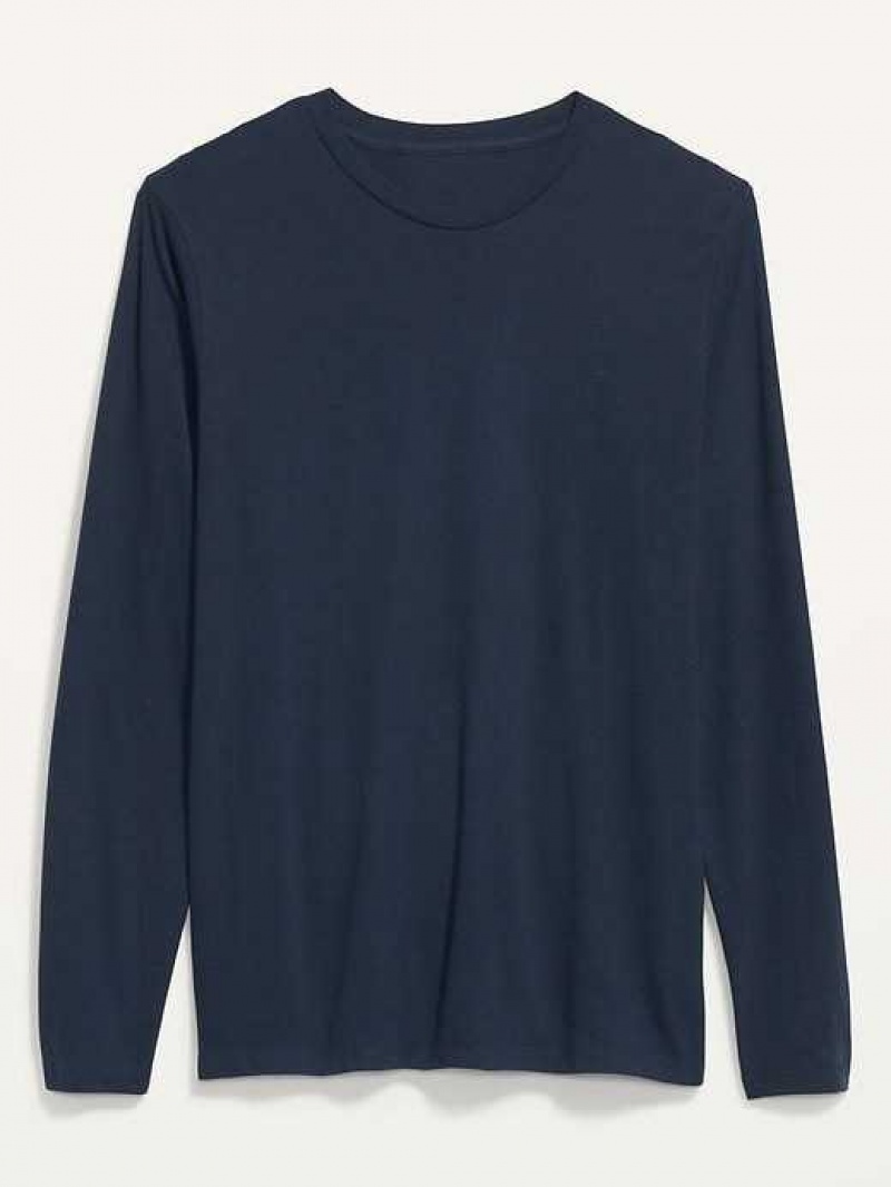 Old Navy Soft-Washed Crew-Neck Long-Sleeve T-Shirt Navy | PEB597348