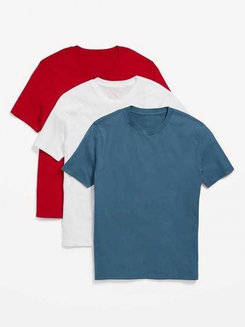 Old Navy Soft-Washed Crew-Neck T-Shirt 3-Pack Red | YVZ034657