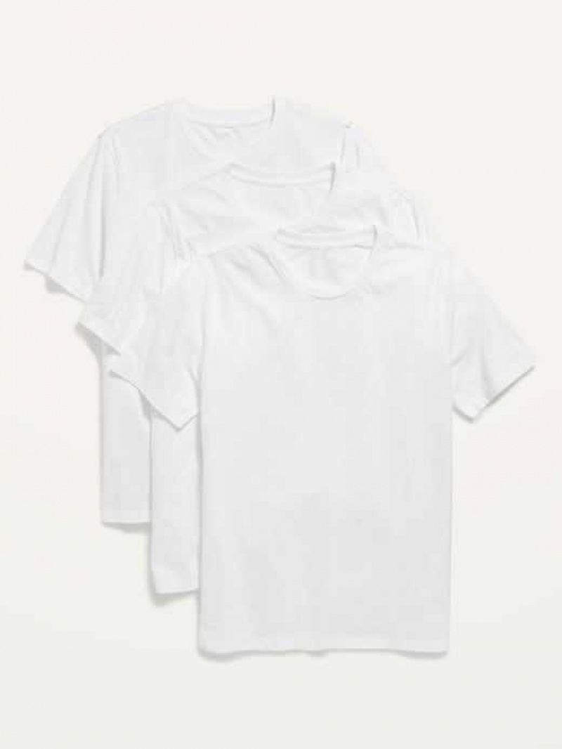 Old Navy Soft-Washed Crew-Neck T-Shirt 3-Pack White | OFI387106