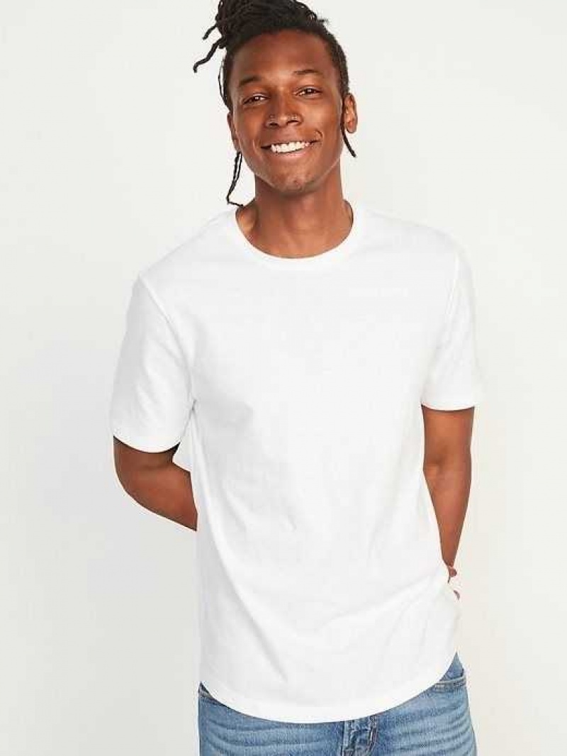 Old Navy Soft-Washed Curved-Hem T-Shirt 3-Pack White | RUD307541