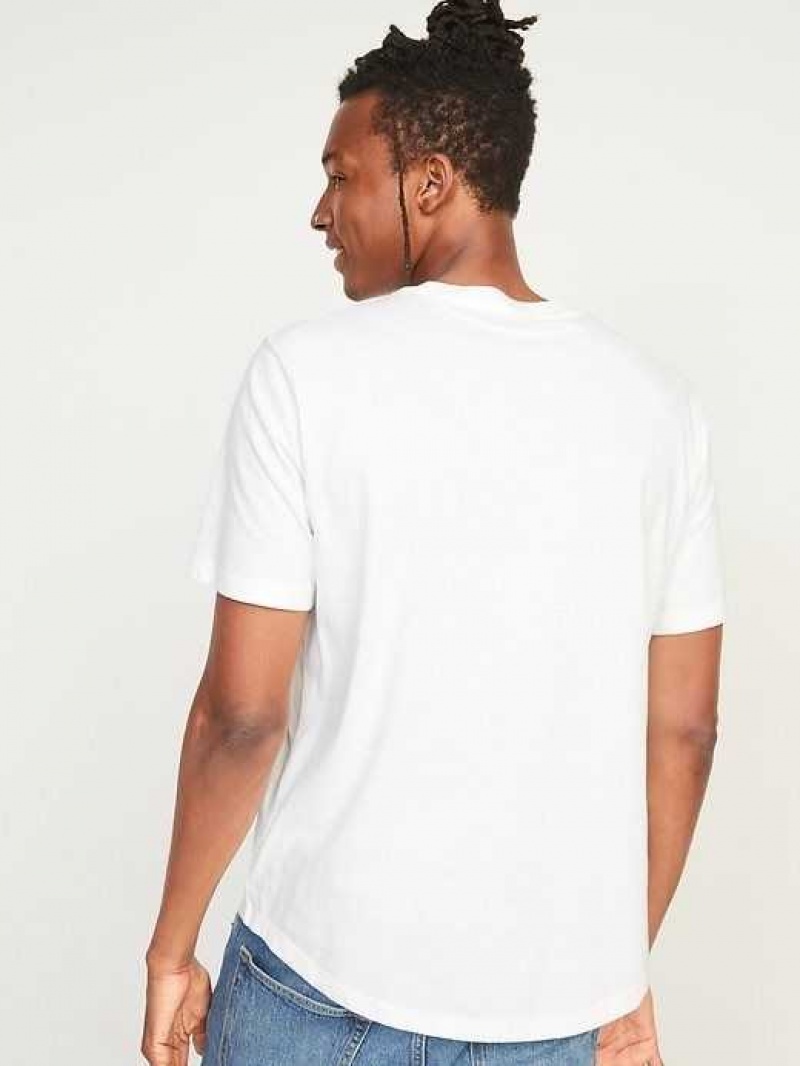 Old Navy Soft-Washed Curved-Hem T-Shirt 3-Pack White | RUD307541