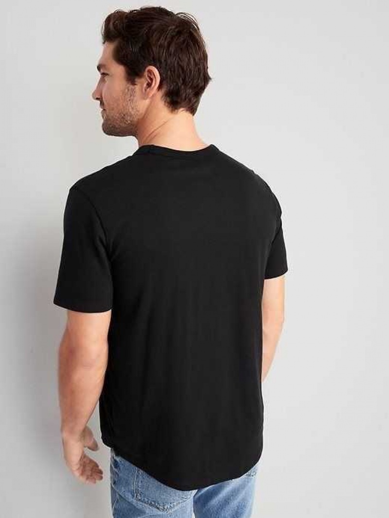 Old Navy Soft-Washed Curved-Hem T-Shirt Black | CXU193750