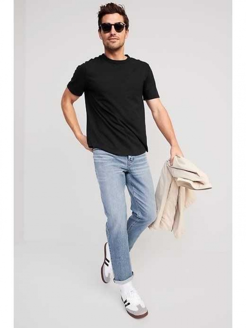 Old Navy Soft-Washed Curved-Hem T-Shirt Black | CXU193750