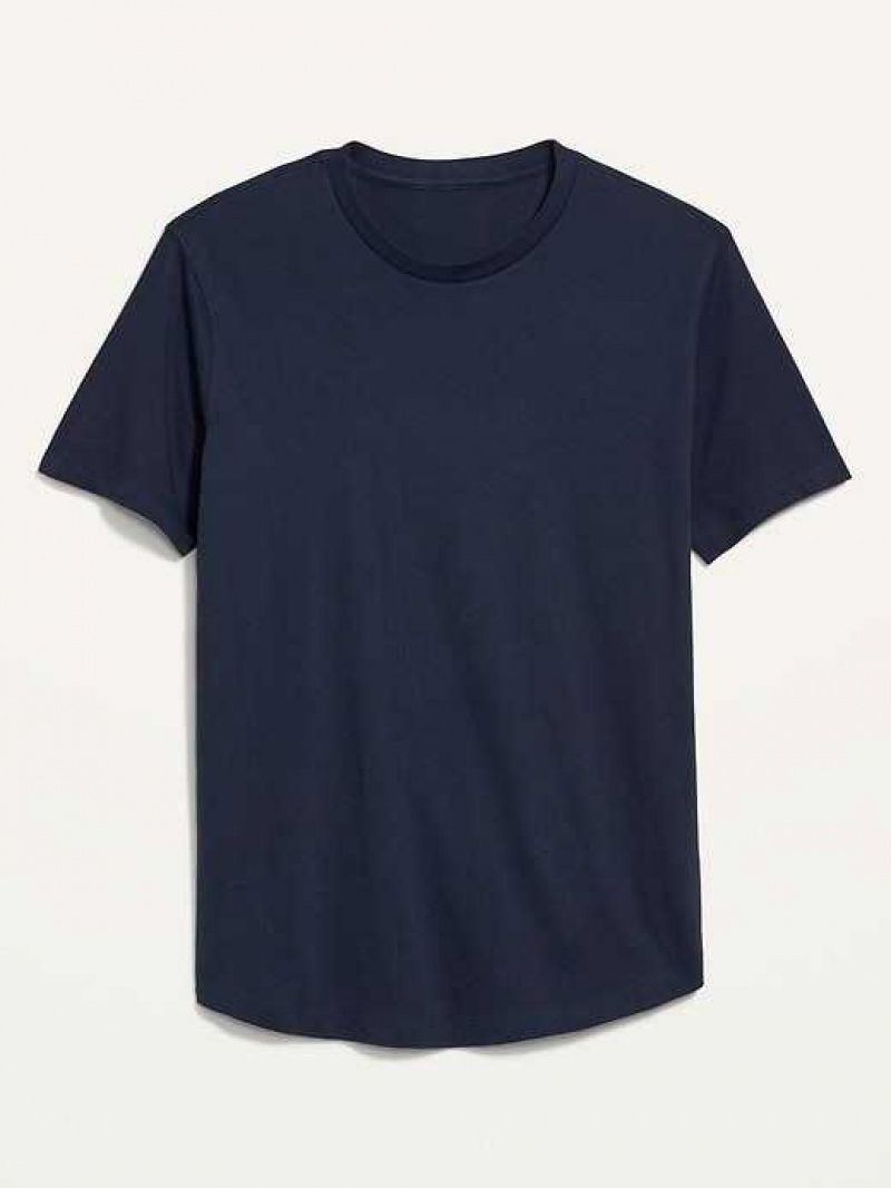 Old Navy Soft-Washed Curved-Hem T-Shirt Navy | TZF138624