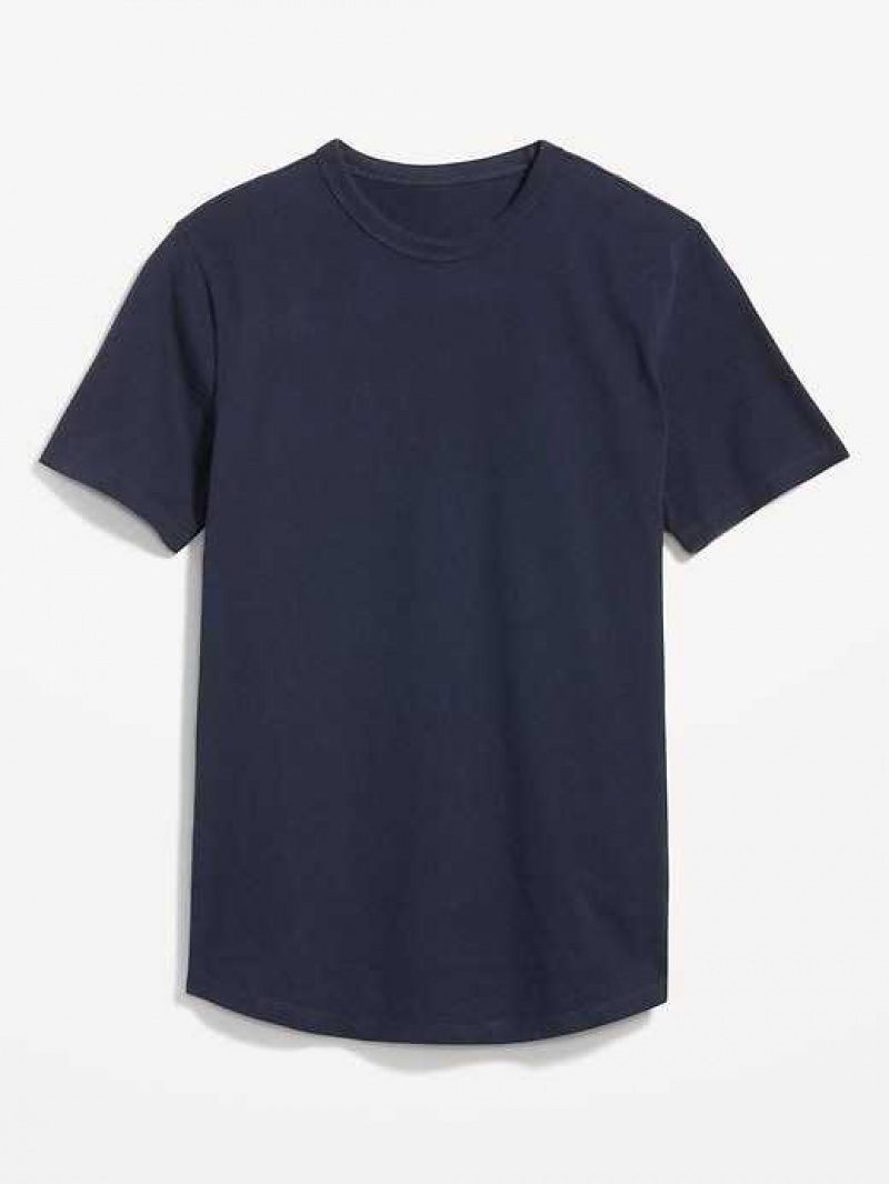 Old Navy Soft-Washed Curved-Hem T-Shirt Navy | HNK472805