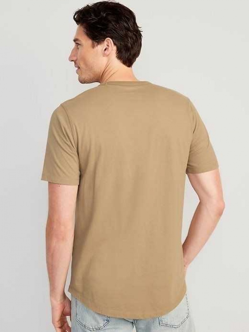 Old Navy Soft-Washed Curved-Hem T-Shirt Teakwood | XWH628519