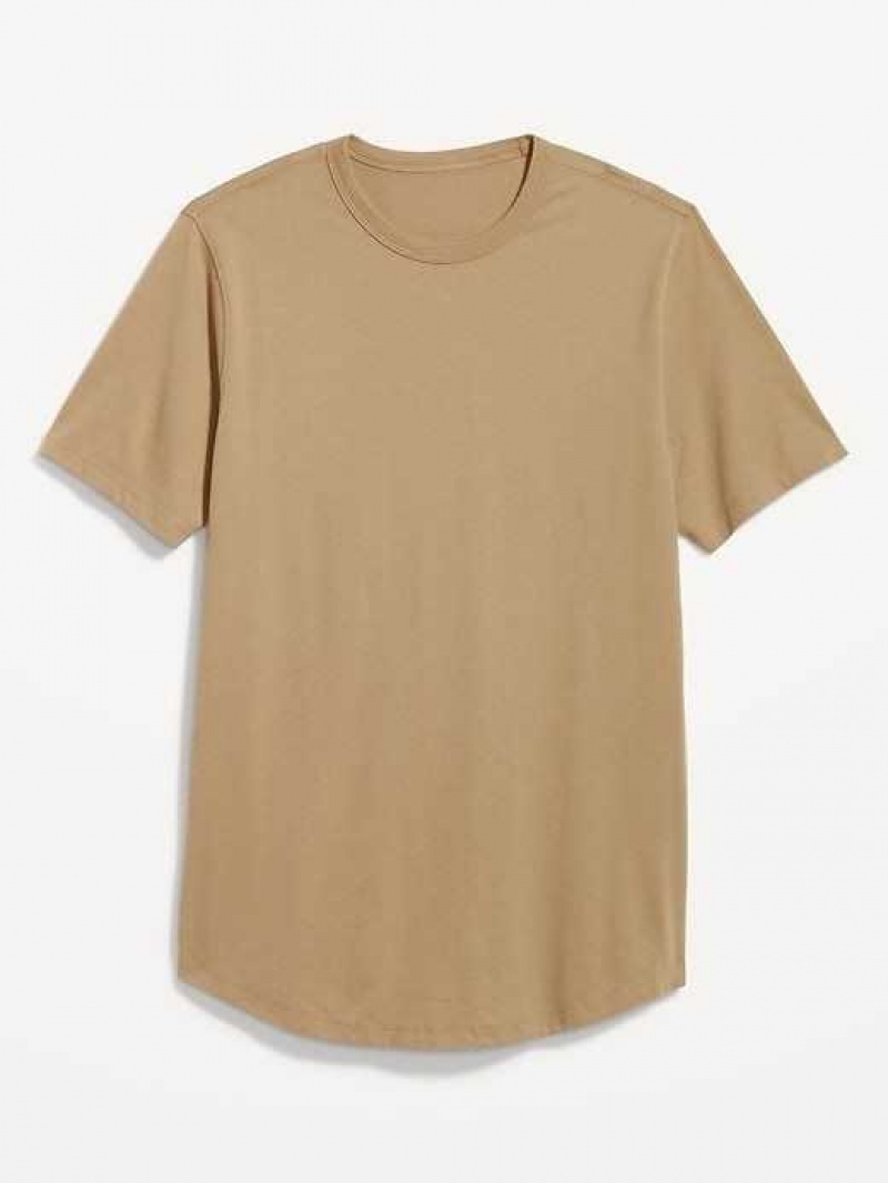 Old Navy Soft-Washed Curved-Hem T-Shirt Teakwood | XWH628519