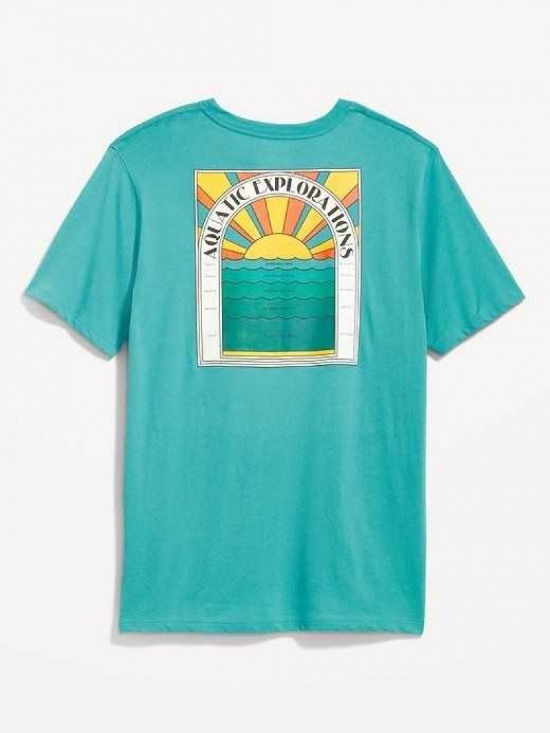 Old Navy Soft-Washed Graphic T-Shirt Aquamarina | JQB401972