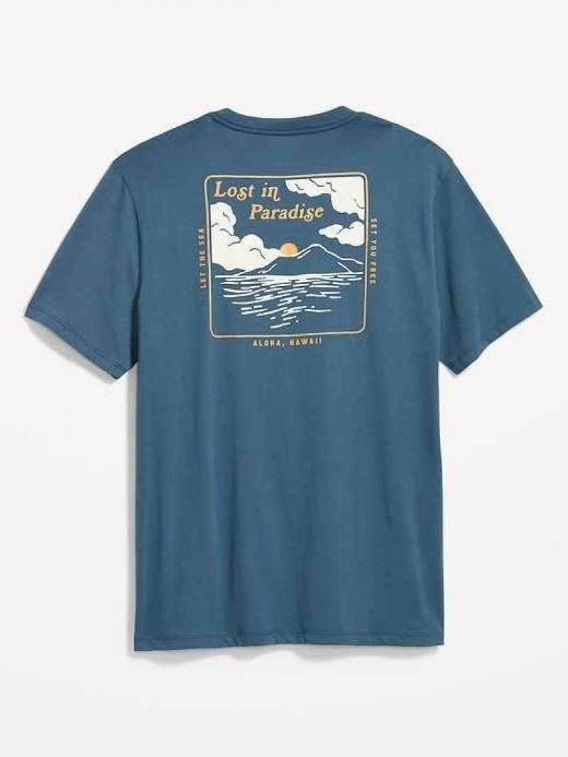 Old Navy Soft-Washed Graphic T-Shirt Aquamarina | JQB401972