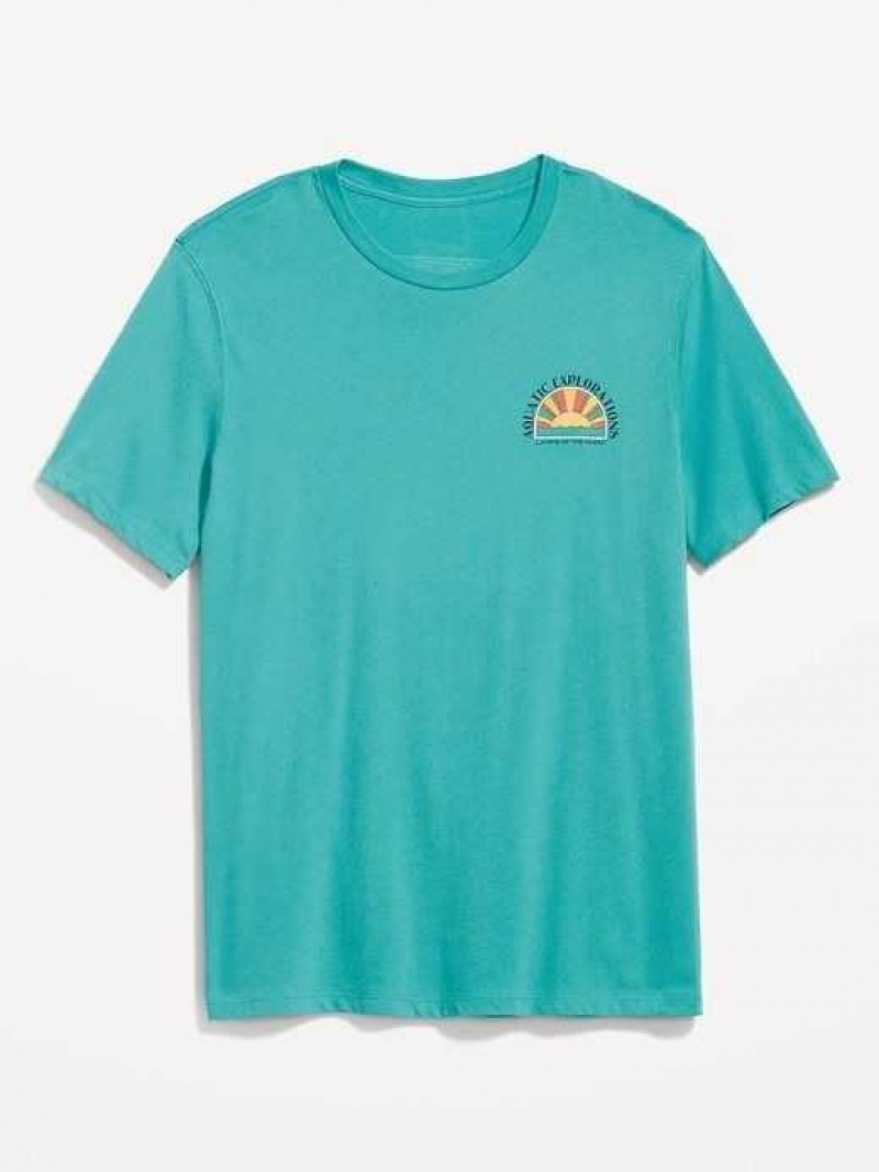 Old Navy Soft-Washed Graphic T-Shirt Aquamarina | JQB401972