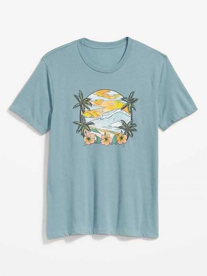 Old Navy Soft-Washed Graphic T-Shirt Aurora Borealis | TBF256309