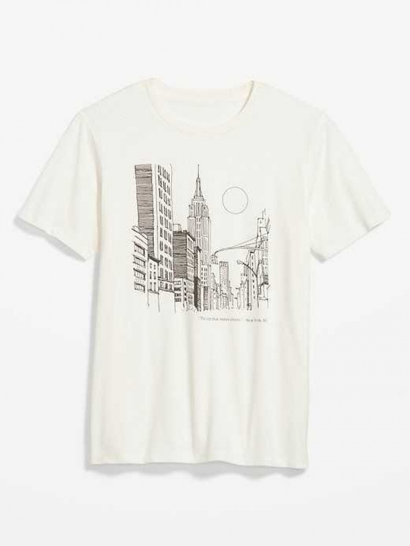 Old Navy Soft-Washed Graphic T-Shirt Skyline | BWZ204356