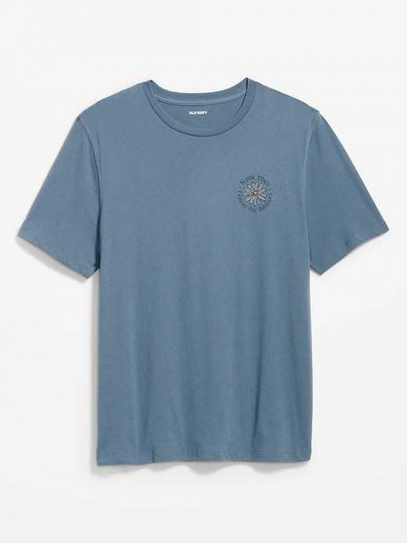 Old Navy Soft-Washed Graphic T-Shirt Wintry Waters | XQS387092