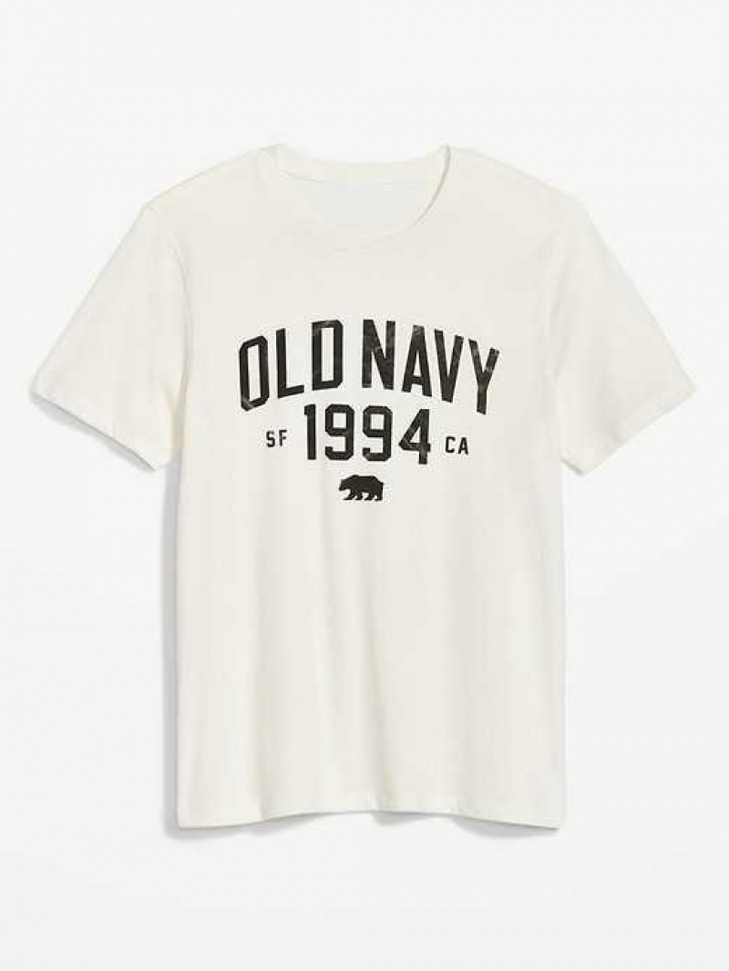 Old Navy Soft-Washed Logo T-Shirt Creme De La Creme | QWS960124