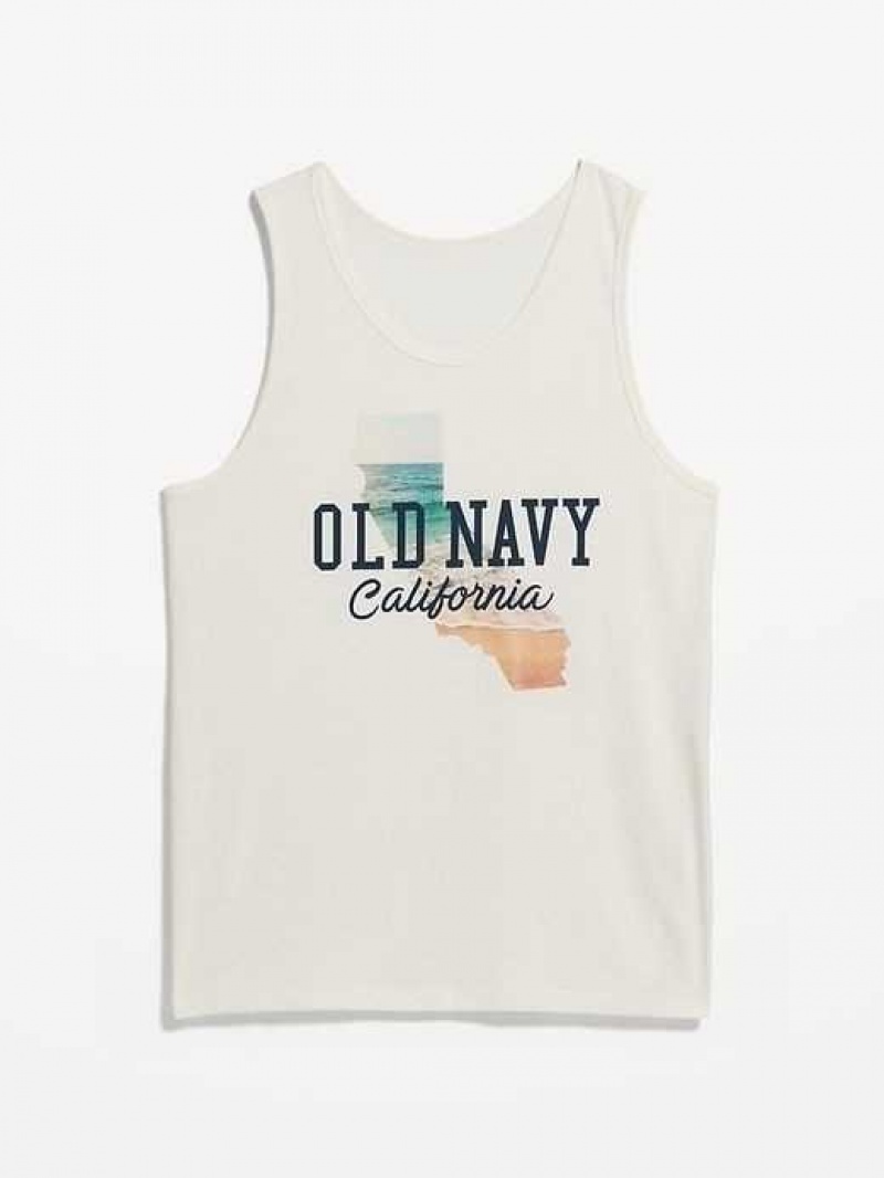 Old Navy Soft-Washed Logo Tank Top Light Blue | HZL054736