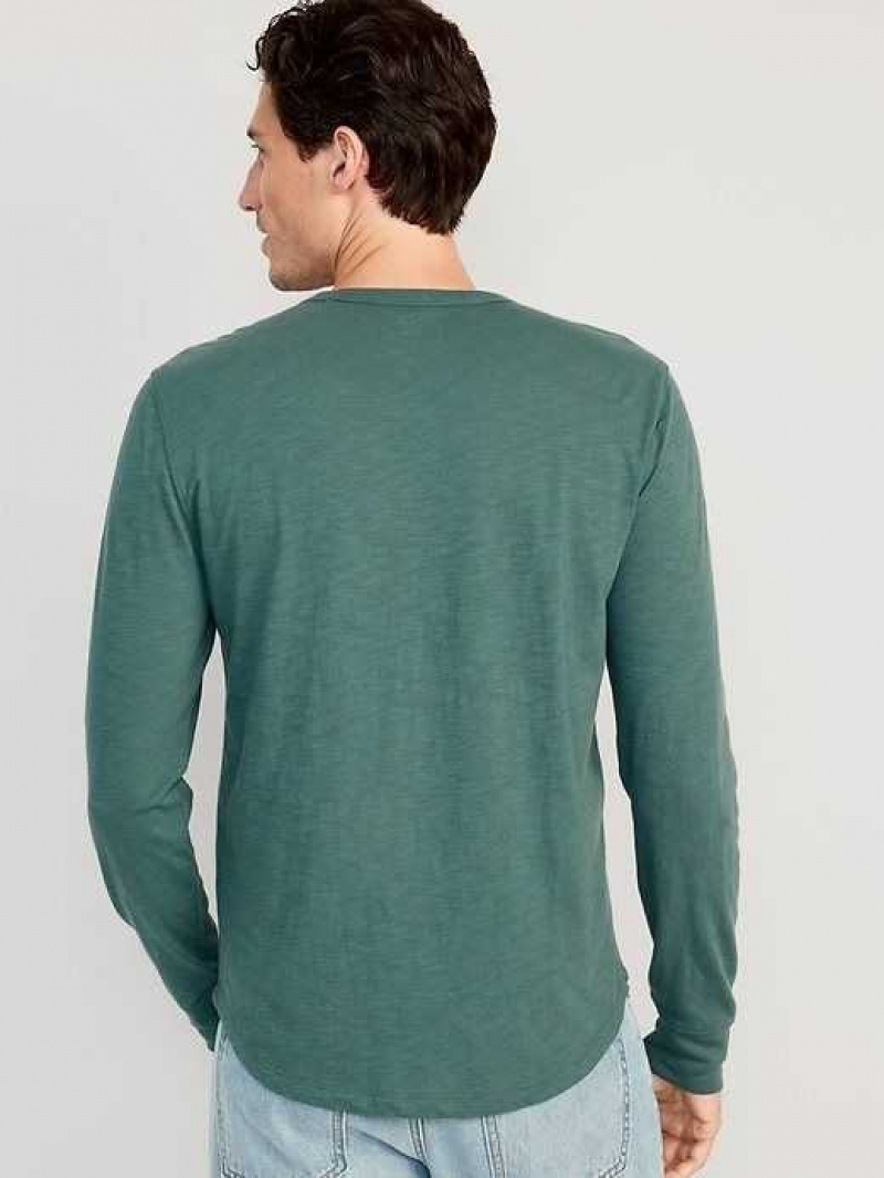 Old Navy Soft-Washed Long-Sleeve Curved-Hem T-Shirt Grey | JGO290413