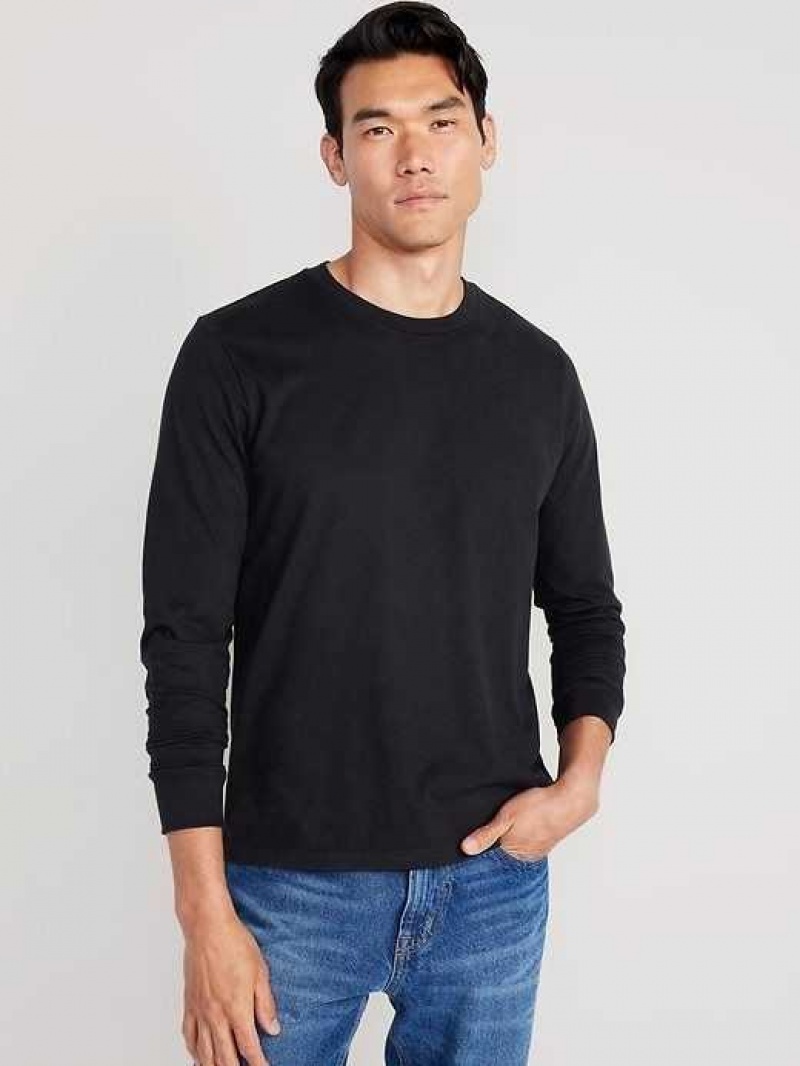 Old Navy Soft-Washed Long-Sleeve Rotation T-Shirt Black | SIB751439