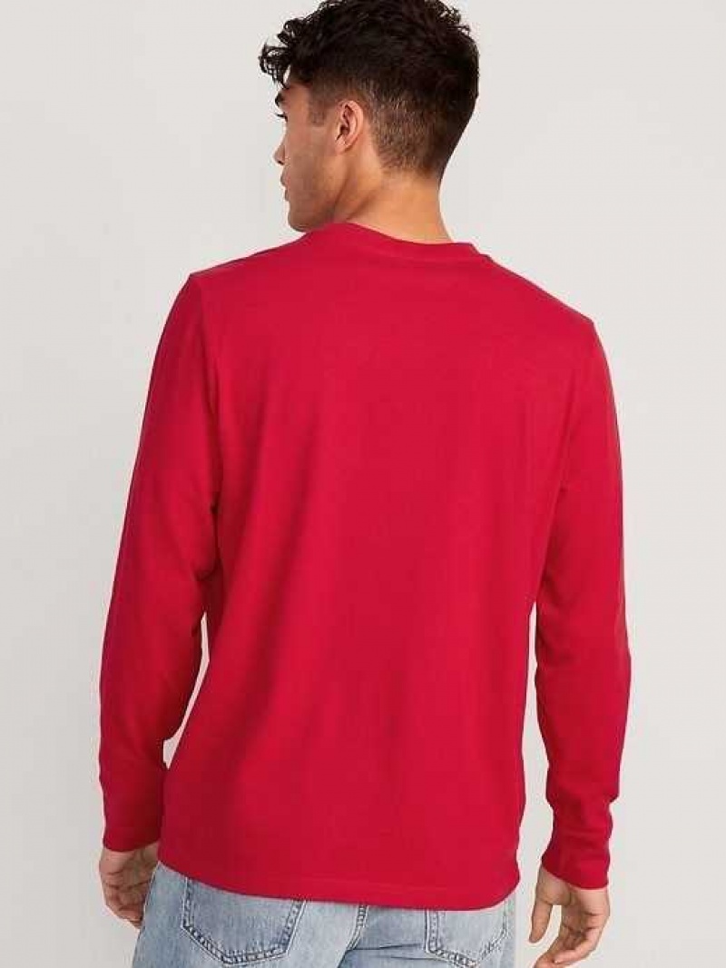 Old Navy Soft-Washed Long-Sleeve Rotation T-Shirt Red | SCB092358