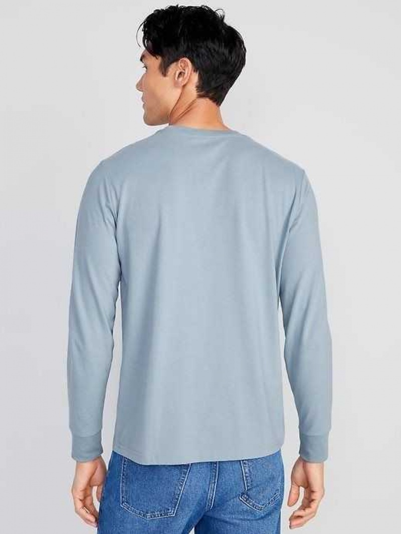 Old Navy Soft-Washed Long-Sleeve Rotation T-Shirt Blue | LJU145203