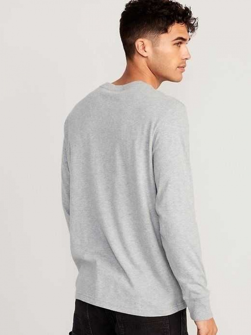 Old Navy Soft-Washed Long-Sleeve Rotation T-Shirt Grey | FIP592784