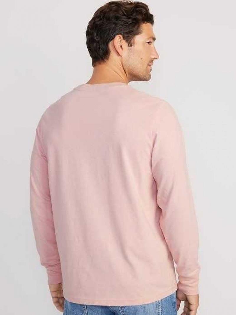 Old Navy Soft-Washed Long-Sleeve Rotation T-Shirt Pink | BFU725946