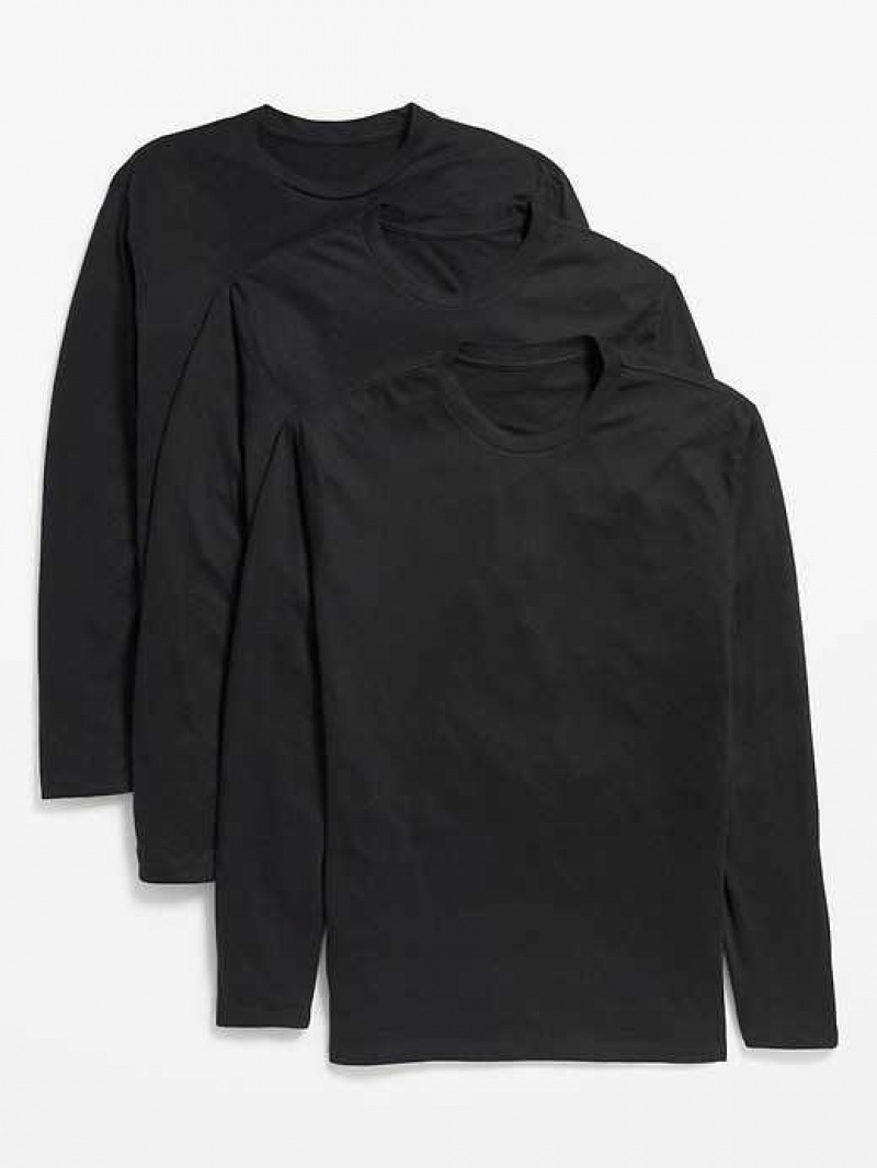 Old Navy Soft-Washed Long-Sleeve T-Shirt 3-Pack Blackjack | HJC061934