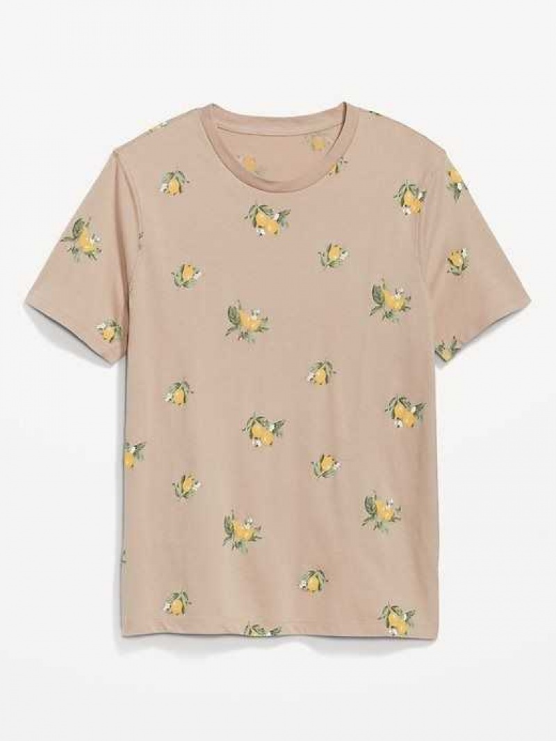 Old Navy Soft-Washed Printed Crew-Neck T-Shirt Lemonade | OCI945836