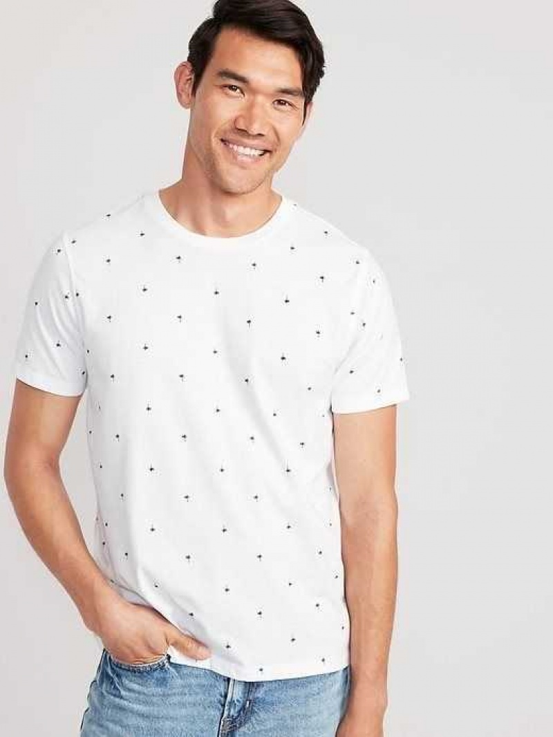 Old Navy Soft-Washed Printed Crew-Neck T-Shirt White | KHB382095