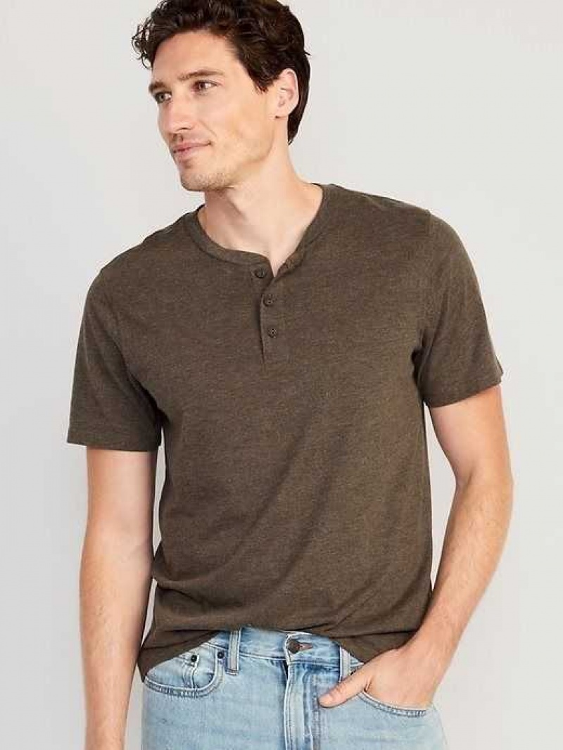 Old Navy Soft-Washed Short-Sleeve Henley T-Shirt Coffee | MCJ603241